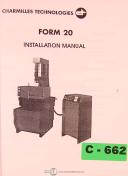 Charmilles-Charmilles Form 20, Die Electric Installation connections and Main Parts Manual-Form 20-01